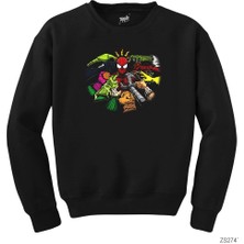 Wakha Spiderman And Enemies Siyah Sweatshirt