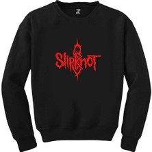 Wakha Slipknot Logo Red Siyah Sweatshirt