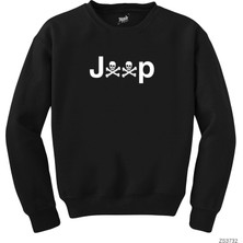 Wakha Jeep Skull Siyah Sweatshirt