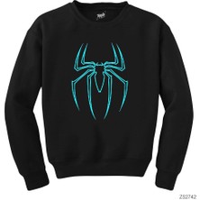 Wakha Spiderman Blue Logo Siyah Sweatshirt