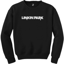 Wakha Linkin Park Yazı Siyah Sweatshirt