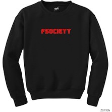 Wakha Mr Robot Fsociety Siyah Sweatshirt