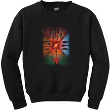 Wakha Stranger Things 4 Siyah Sweatshirt
