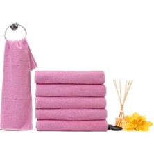 MODELHOME Pembe Renkli, Düz Desenli,  Pamuk, 200 Gr, 50 x 90  cm  Ebatında, 3'lü El ve Yüz Havlu Seti