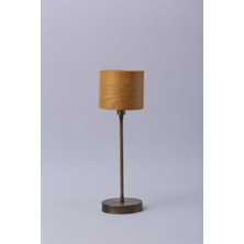 Sade Wooden Lamp Atelier Torni Meşe Kaplamalı Minimalist Abajur