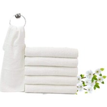 MODELHOME Beyaz Renkli, Düz Desenli,  Pamuk, 200 Gr, 50 x 90  cm  Ebatında, 3'lü El ve Yüz Havlu Seti