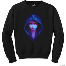Wakha Anime Chemical Girl Siyah Sweatshirt