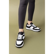 Getcho Morta Kadın Siyah Beyaz Spor Ayakkabı