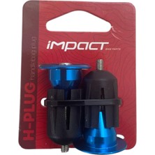 Impact HD-B11 Alüminyum Vidalı Bisiklet Gidon Sonu Tıpası - Mavi