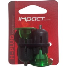 Impact HD-B11 Alüminyum Vidalı Bisiklet Gidon Sonu Tıpası - Yeşil