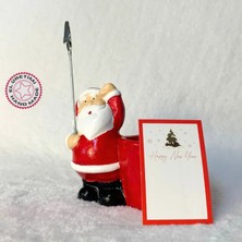 Uretti El Yapımı Yeni Yıl Noel Baba Saksı / Notluk - 10 / 12 cm