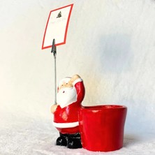 Uretti El Yapımı Yeni Yıl Noel Baba Saksı / Notluk - 10 / 12 cm