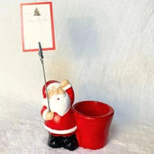 Uretti El Yapımı Yeni Yıl Noel Baba Saksı / Notluk - 10 / 12 cm