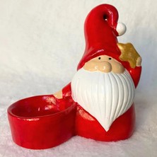 Uretti El Yapımı Yeni Yıl Noel Baba Tlight Mumluk - 10 / 15  cm