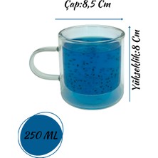 Kitchen Design Lab Çift Cidarlı Kahve,latte,çay Bardağı Seti -250 ml Cam Kupa Seti 6 Adet 2128