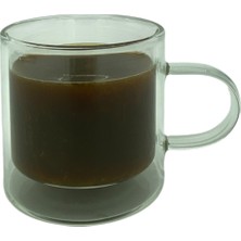Kitchen Design Lab Çift Cidarlı Kahve,latte,çay Bardağı Seti -250 ml Cam Kupa Seti 6 Adet 2128