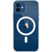 Just Cheap Store Apple iPhone 12 Kılıf Kamera Lens Korumalı Magsafe Destekli Şeffaf Darbe Emici Sert Kapak