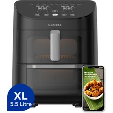 Kumtel XXL 11 Litre Çift Hazneli Fastfryer (Yağsız Fritöz Airfryer ) HAF-11