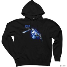 Wakha League Of Legends Zed Blue Siyah Kapşonlu Sweatshirt Hoodie