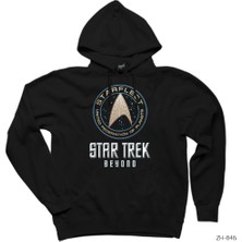 Wakha Star Trek Beyond Logo Siyah Kapşonlu Sweatshirt Hoodie