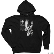Wakha Tupac Shakur Only God Xxx Siyah Kapşonlu Sweatshirt Hoodie