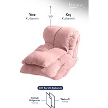 Formeya Tek Kişilik Lüx Pudra Welsoft Yorgan Çift Taraflı 155x215