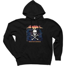 Wakha Dokken Broken Bones Siyah Kapşonlu Sweatshirt Hoodie