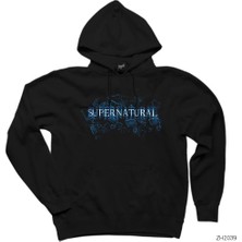 Wakha Supernatural Glass Shatter Siyah Kapşonlu Sweatshirt Hoodie