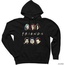 Wakha Friends Hope Siyah Kapşonlu Sweatshirt Hoodie