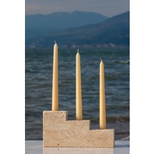 Miarik Design Traverten Mermer Şamdan Mumluk