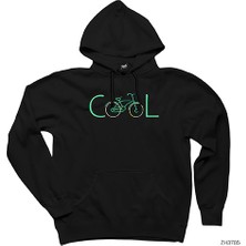 Wakha Bisiklet Cool Siyah Kapşonlu Sweatshirt Hoodie