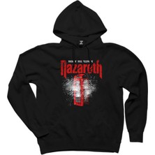 Wakha Nazareth Rock 'n' Roll Telephone Siyah Kapşonlu Sweatshirt Hoodie