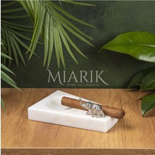 Miarik Design Beyaz Mermer Puro Küllüğü Gümüs Renk Fıl Detaylı