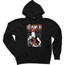 Wakha The Exploited On Stage Siyah Kapşonlu Sweatshirt Hoodie