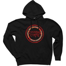 Wakha Cannibal Corpse Testere Siyah Kapşonlu Sweatshirt Hoodie