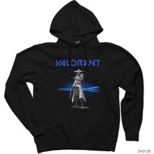 Wakha Valorant Cypher Siyah Kapşonlu Sweatshirt Hoodie