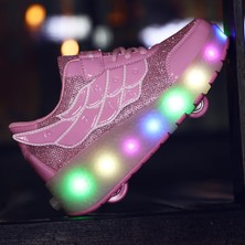 iFareem Kızlar Için LED Işıklı Paten Ayakkabıları Trend Açık Hava Spor Ayakkabıları (Yurt Dışından)