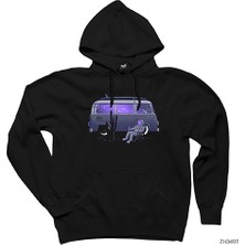 Wakha Karavanlı Uzaylı Siyah Kapşonlu Sweatshirt Hoodie