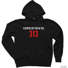 Wakha Eminem Everybody From The 313 Siyah Kapşonlu Sweatshirt Hoodie