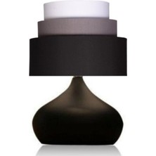 3 Katlı Elips Pasta Masa Komodin Abajuru