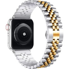 Forzacase Apple Watch Ultra 49MM ile Uyumlu Rolex Tasarım Metal Kordon Kayış - FC878