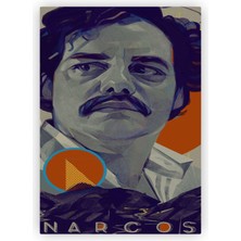 Zinbooz Narcos Pablo Escobarr Ahşap Poster 20 x 29  cm