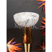 Miarik Design Dekoratıf Mermer Pirinç Ayaklı Kase Çanak