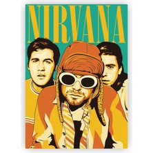 Zinbooz Nirvana Müzik Grubu Ahşap Poster 20 x 29 cm