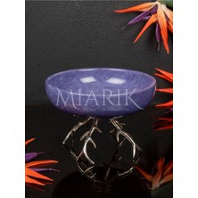 Miarik Design Renkli Dogal Mermer Kase Pirinc Boynuz Ayakli