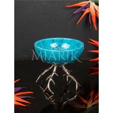 Miarik Design Renkli Dogal Mermer Kase Pirinc Boynuz Ayakli