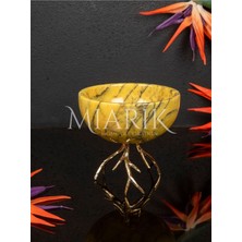 Miarik Design Renkli Dogal Mermer Kase Pirinc Boynuz Ayakli