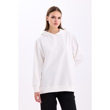 Pastelastore Pamuklu Kapüşonlu 2 Iplik Baharlık Oversize Sweatshirt