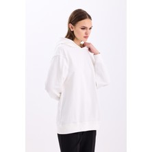 Pastelastore Pamuklu Kapüşonlu 2 Iplik Baharlık Oversize Sweatshirt