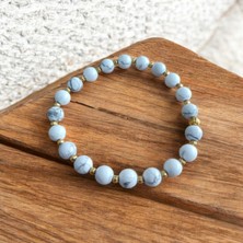 Mga Doğaltaş Havlit Taşı Bileklik Dorika Bileklik  Kadın Bileklik Misinalı Doğal Taş Bileklik Kadın Bileklik Erkek Bileklik